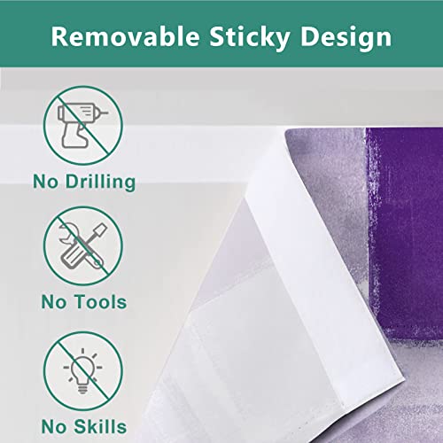 Bemigo Door Curtains For Door Windows, Abstract Geometric Lavender Door Window Curtains For French Glass Door, Privacy Thermal Insulated Tie Up Door Shades, Purple Grey Door Curtains 26 X 70 Inch #TOP1