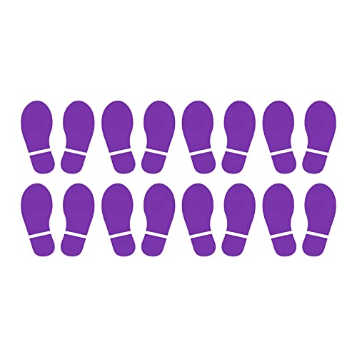 PATIKIL 6x2.5" Footprint Sticker, 8 works PVC Shoes Floor Decal Sign for Class Decor Stair Guide Dark Purple