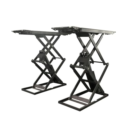 HLOMAUD Mid-Rise Scissor Car Lift Platform Electric X-Lift Lifter Full Rise Workshop Hydraulic Body Repair Equipment