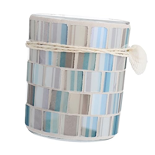 OSALADI 1pezzi Vasetto Portacandela Stile Elegante e Romantico Decorazione Per Eventi e Casa Design Vintage Mosaicato Per Atmosfere Raffinate e Accoglienti