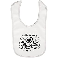 Clickink Babero bebé Vais a ser abuelos. Regalos para bebés. Regalo tía. Regalo amiga. Regalo madrina. Regalo hermana. Primera puesta, recién nacido. Babero bebé algodón.