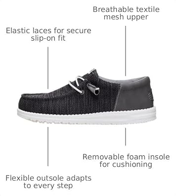 HEYDUDE Wally Styles, Men's Shoes, Men's Slip-on Loafers, Comfortable & Light-Weight