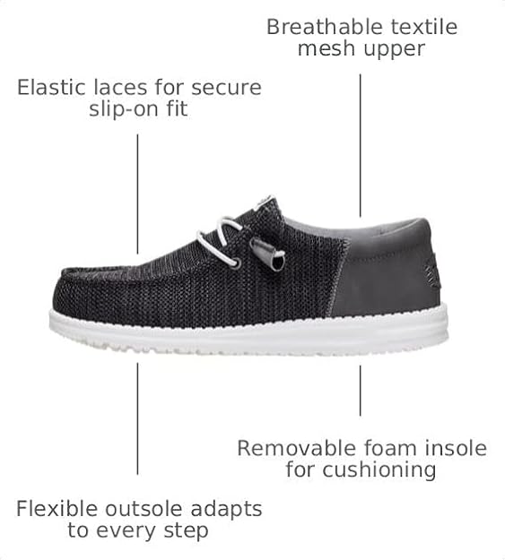 HEYDUDE Wally Styles, Men's Shoes, Men's Slip-on Loafers, Comfortable & Light-Weight