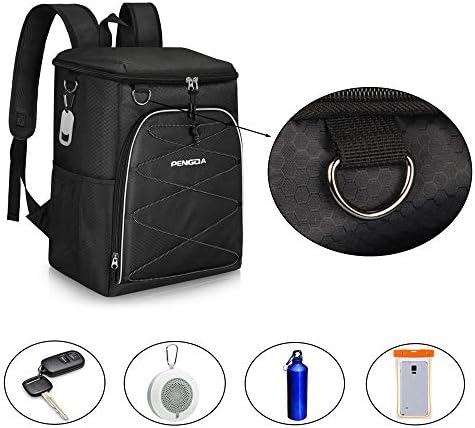 PENGDA Cooler Backpack Cool Bag Rucksack - 36 Cans Insulated Backpack Lightweight Waterproof Cooler Bags for Camping Hiking Lunch Picnic Daypack (Black)
