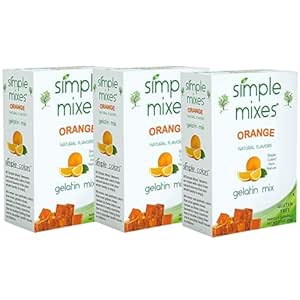 Amazon.com : Simple Mixes Natural Gelatin Dessert, Orange 3-Pack, 3.1 ...