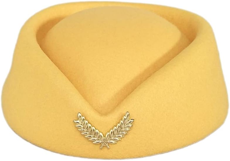 LamalaStewardess Hat For Costume Cosplay Costume Accessories Corporate Uniform Fascinator Base For Live-streaming Cosplay