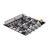 DeskPi Super4C für Raspberry Pi Compute Module 5, Cluster Mini-ITX Board Unterstützt 4 CM5, 2.5GbE + 1GbE Netzwerk, M.2 NVMe,1U-Rackmontage, inkl. 89W Netzteil