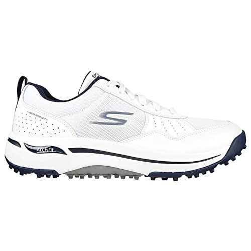 Skechers Men's Go Arch Fit Golf Shoe Sneaker, White/Navy, 10 #TOP14