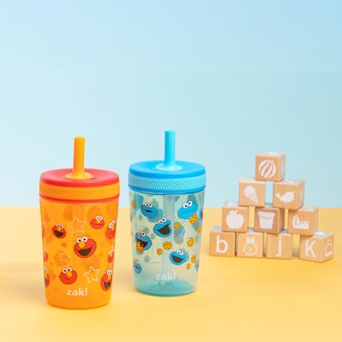 Zak Designs Sesame Street Kelso Toddler Tumblers For Travel or At Home, 15oz 2-Pack Durable Plastic Sippy Cups With Leak-Proof Design is Perfect For Kids (Elmo and Cookie Monster) by Zak Designs - Image 9