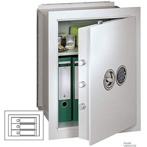 Müller Safe VNO 4 Wandtresor, Doppelbartschloss mit 2 Schlüsseln, Grad 0 nach EN 1143-1, H37xB49xT39 cm, 39 kg