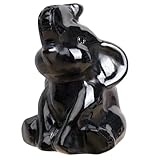 Hguxmcu Hand Carved Obsidian Gemstone Elephant Figurine Feng Shui Gift for Love Harmony Desk Accessories Gifts for Women Adorable Elephant Sculpture for Wealth Unique Spiritual Decor Home Decor