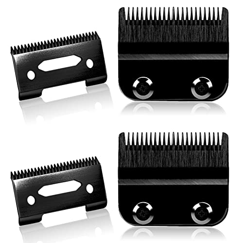 Professional Adjustable Clippers Blades, Carbon Steel Hair Clipper Replacement Blade Compatible with Wahl 8148, Wa!hl Senior Cordless Clipper, Wa!hl Magic Clipper, Pack of 2 (Taper Black)