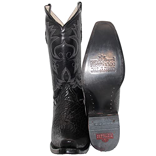 Westerns Shops Men’s Genuine Leather Luxury Bull Neck Print Western Cowboy Boot4