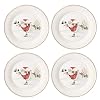 American Atelier Christmas Twig Holiday Dinner Plate Set of 4 Holiday Themed Earthenware Everyday Plates for Dinner Salad Pasta Decorative 11 Inch Festive Dishes for Special Occasions