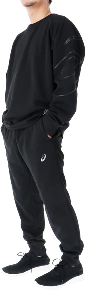 セットアップ ASICS LIMOスウェットフルジップパーカー パンツ M 黒