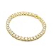 Produktbild Daygeve Armreif Hip Hop Herren Armband Serie Strass Armband Kette Bling Kristall Armband Simple Pledge in Silber Gold hochwertiger Armreif mit Azigartigem Design Gravur (Gold)