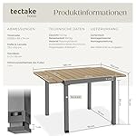 Patioco Ausziehbarer Gartentisch Aluminium Holzoptik