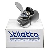 Stiletto 22012 OMC Performance Boat Propeller | 3-RH 12 Inch x 12 Pitch