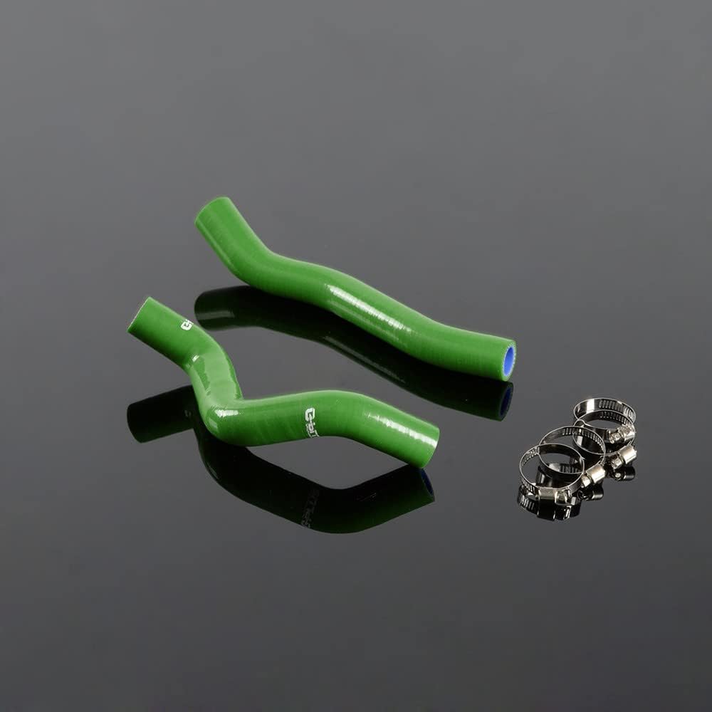 G-PLUS Silicone Radiator Coolant Hoses Kit Clamps Compatible With Kawasaki KFX450R KFX 450 2008 2009 2010 2011 2012 2013 Green