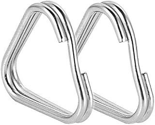 Fotga 2pcs Stainless Steel Triangle Keychain Ring Split Rings for DSLR Camera Straps