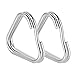Fotga 2pcs Stainless Steel Triangle Keychain Ring Split Rings for Dslr Camera Straps Handwrist Purse Wallet Bag Hang Clip Hook