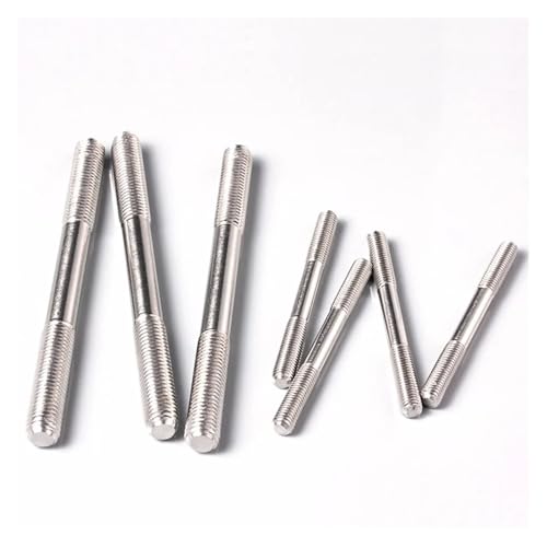 KSeSii 10 pezzi M3 in acciaio inossidabile, vite a doppia filettatura, perno senza testa, bullone a doppia testa, barra filettata, asta M3x20, 25, 30, 35, 40-100 mm(M3x20 mm)