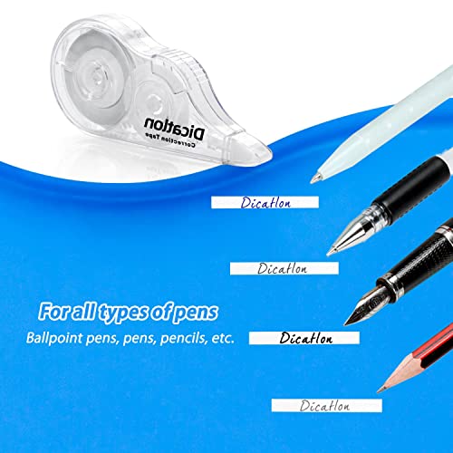Dicatlon 10 pieces of 1/5\" x 4724\" White Out correction tape correction tape set, safe material,Easy To Use, ideal for students children, office working personnel - Thumbnail 5