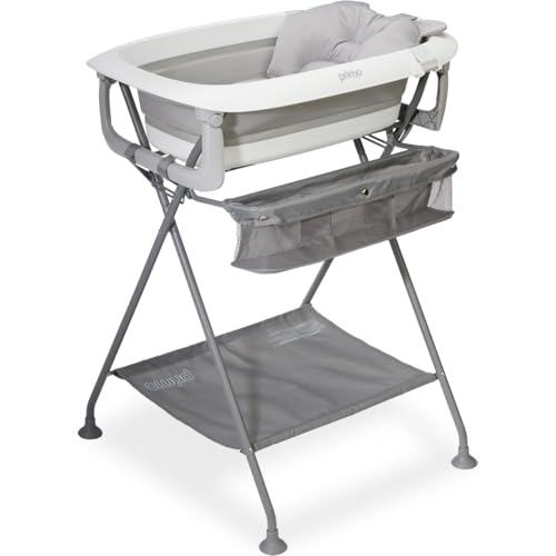 Primo SquishSplash Collapsible Baby Bath & Folding Stand With Ergonomic Infant Cushion for Newborns & Toddlers - Complete Bathing Station - Compact Space Saving Design, Ages 0-24 Months by Primo - Used condition - US$104.59