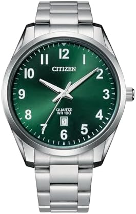 Citizen Quartz Green Dial Stainless Steel Men's Watch BI1031-51X