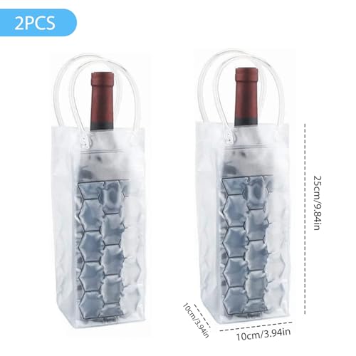 Bolsa de refrigerador de vino transparente y flexible de dos unidades para hogar 6