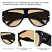 YMRFW Oversized Retro Aviator Sunglasses for Women Men Trend 70s Thick Classic Vintage Style Sun Glasses
