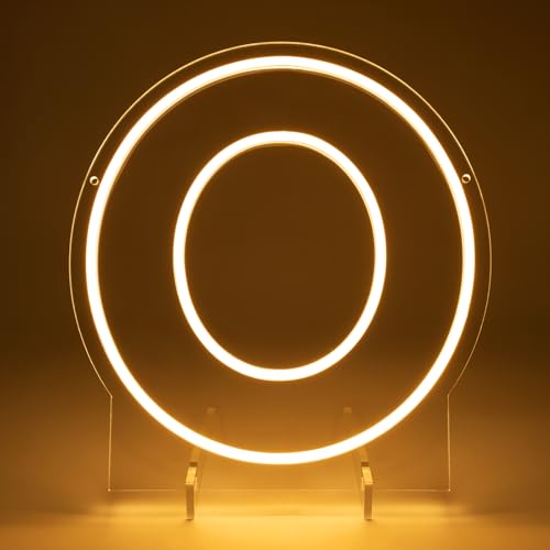 Image of Light Up Letters O, Led Marquee Letter Lights Neon Sign, 13.9 inch Height Decorative Lighted Alphabet Number, Battery /USB Powered Led Letters Lights for Wedding, Birthday, Party, Christmas or Home Decor