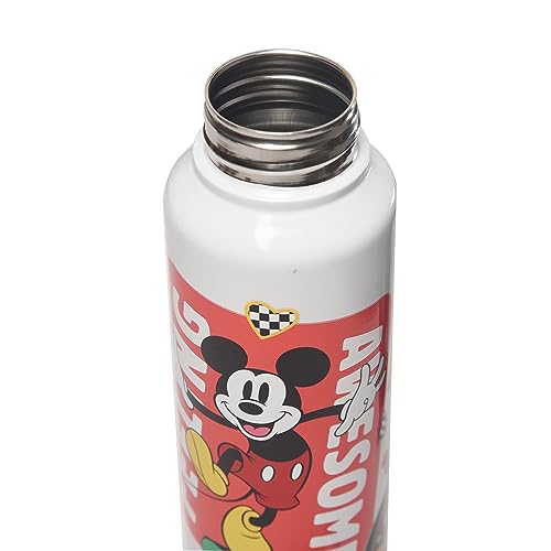 Image of Gluman Steel Water Bottle for Kids | Disney Unica 1000 ml Single Walled Water Bottle | School Water Bottle for Boys | Leak Proof| Wide Mouth Water Bottle | Leakproof (Mickey)