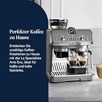 De'Longhi La Specialista Arte Evo - Espressomaschine 4 Getränke Titan | Siebträgermaschine mit Manuellem Milchaufschäumer, Cold Brew, 15-stufiges Mahlwerk, 3 Temperaturstufen, Barista-Kit, EC9255.T – Ansicht 2