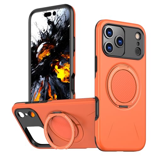 iPhone 13 Pro �p�P�[�X MagSafe�Ή� �X�^���h�t�� �����O�t�� TPU+PC�f�� �ϏՌ� ���� �y�� ���^ �����h�~ �؍� �l�C �R�p �ϋv�� ������� �ǂ����G �l�C ��v �A�C�z��13 Pro�p�J�o�[(�I�����W)