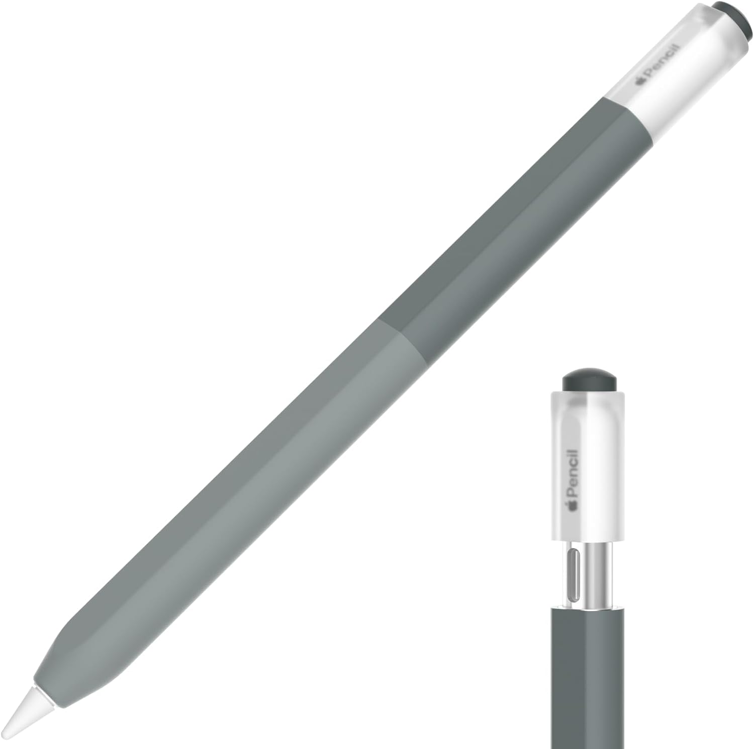 AZF iPencil Case Compatible with Apple Pencil (USB-C) Case, Gradient Color Silicone Cover, Comfortable Grip Soft and Non-Slip, Support Magnetic Attachment. (Lavender Purple)