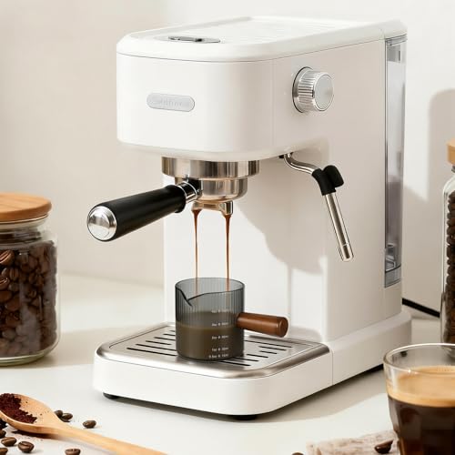 Espresso Measuring Cup 4 Oz, Espresso Glass Cups with Wood Handle, Milk Frothing Cup, Espresso Cup for Coffee, Milk, Tea or Maple Syrup Serving (Gray, 4 oz) by Aecsze - Image 6