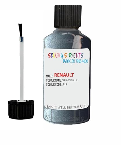 Scoobys Paints Back In The Mix Bleu Gris Blue Touch Up Paint For Renault J47 Metallic