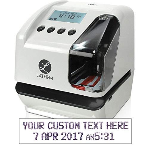 Lathem LT5000 Electronic Multi-Line Time, Date and Numbering Document Stamp, Can Be Wall Mounted (Screws Included) (LT5000)