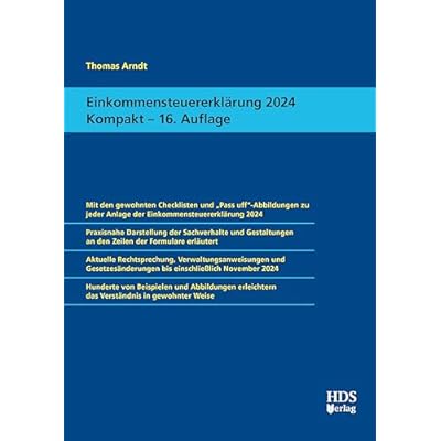 Einkommensteuererkl&auml;rung 2024 Kompakt
