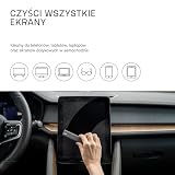am Zestaw do czyszczenia ekranów – zestaw 2 i 3 szt. + refill 200 ml – screen cleaner do smartfona, tabletu, laptopa i auta – spray z mikrofibrą (czarny, szary, 2 szt.)