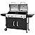 Royal Gourmet ZH3002N Dual Fuel Propane Gas and Charcoal Grill Combo, 3-Burner 25,500-BTU, Outdoor Barbecue Cooking, Black