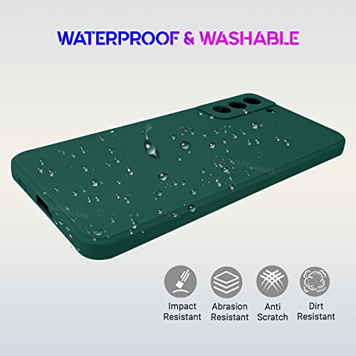 Image of LIRAMARK Silicone Soft Back Cover Case for Samsung Galaxy S22 5G (Silicone Green)