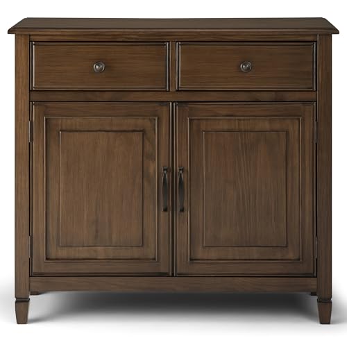 SIMPLIHOME Connaught 40-inch Wide Solid Wood Storage Cabinet in Rustic Natural Aged Brown for Entryway, Living Room, Organizer for Hats, Gloves, Shoes, Keys, Slim Design, Traditional Style by SIMPLIHOME - Image 4