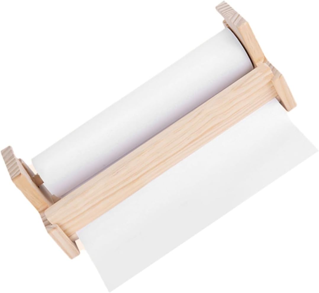 Painting Easel with Paper Roll Holder Lightweight Wooden Desktop Creative Easel for Drawing and Painting Easy to Assemble with Smooth Thick Paper Roll for Art and Craft Activities