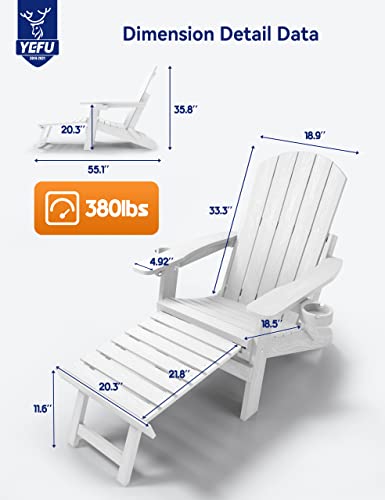 Yefu Adirondack Chair With Ottoman #TOP1
