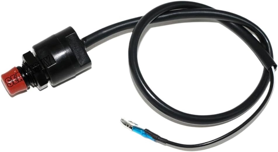 66T-82575 Boat Motor Kill Stop Switch Cut Off Switch with Tether Lanyard 12V Compatible with Automotive Motorcycle Parts for Outboard Motors for Part Number 66T-82575