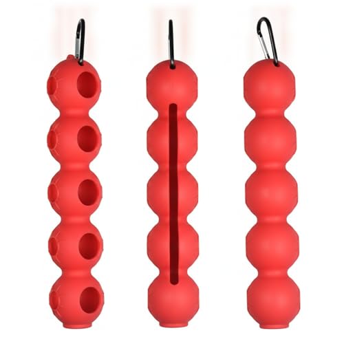 Silicone Golf Ball Covers 5-Pack, Slip-On Sleeves for Easy ID