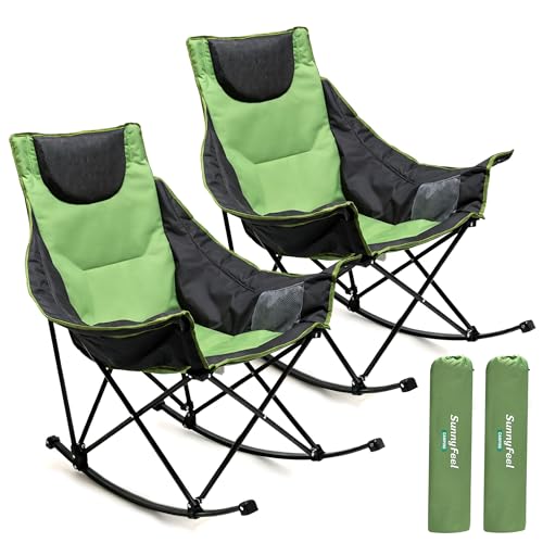 Sunnyfeel 2-Pack Padded Folding Camping Chairs