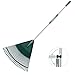 Produktbild ORIENTOOLS Gartenrechen, Garten Laubrechen für Rasen Laub mit verstellbarem Griff 119 bis 165 cm Rechen, 26 Starke Zinken Kunststoff Kopf Strauch Rechen, Landschaftsbesen für Rasen und Blätter